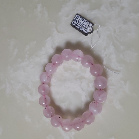 Pink Rose Crystal Quart Bracelet 12.50mm - Picture 3 of 4